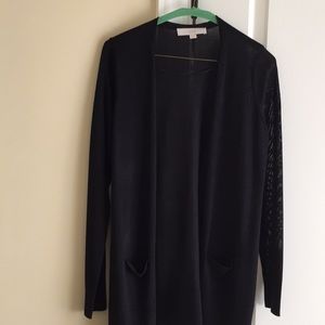 Black long lightweight sweater